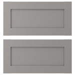 ENHET Drawer front, grey frame, 60x30 cm, 2 pack