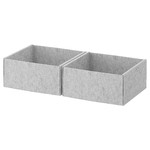 KOMPLEMENT Box, light gray, 25x27x12 cm, 2 pack