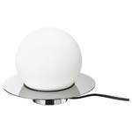 SIMRISHAMN Table/wall lamp, chrome-plated, opal white glass, 16 cm