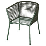 SEGERÖN Chair with armrests, outdoor, dark green