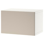 BESTÅ Shelf unit with door, white/Lappviken light grey-beige, 60x42x38 cm