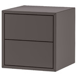 EKET Wall cabinet with 2 drawers, dark grey, 35x35x35 cm