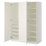 PAX Wardrobe, white, Bergsbo white, 150x60x201 cm