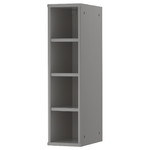 TORNVIKEN Open cabinet, grey, 20x37x80 cm