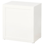 BESTÅ Shelf unit with door, white Hanviken, Hanviken white, 60x42x64 cm