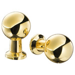 BAGGANÄS Knob, brass-colour, 20 mm, 2 pack