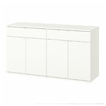 VIHALS Sideboard, white, 140x37x75 cm