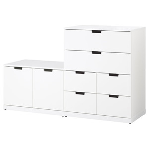 NORDLI Chest of 8 drawers, white, 160x99 cm