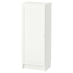 BILLY / OXBERG Bookcase with door, white, 40x30x106 cm