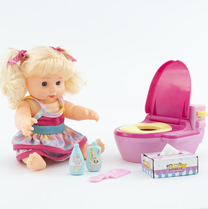 Baby Doll with Toilet & Accessories 3+