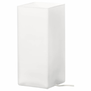 GRÖNÖ Table lamp, frosted glass, white