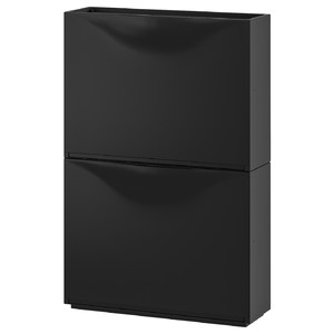 TRONES Shoe/storage cabinet, black, 52x39 cm