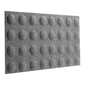 Decorative Wall Panel 60 x 30 cm, felt, balls, melange grey