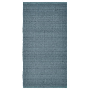TIDTABELL Rug, flatwoven, grey-blue, 80x150 cm