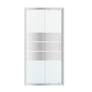 GoodHome Slidin Shower Door Beloya 100 cm, chrome/mirror glass