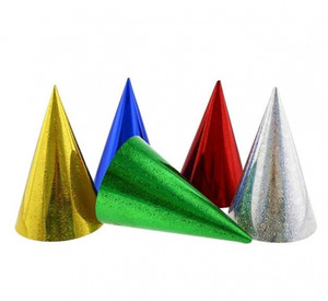 Party Paper Hats 6pcs, assorted colours