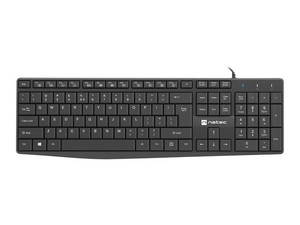 NATEC Keyboard Nautilus US, slim, black