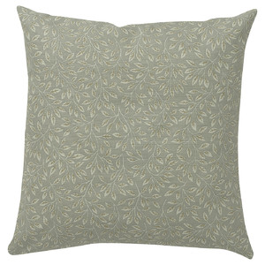 UDDBRÄKEN Cushion, leaf pattern grey-green, 50x50 cm