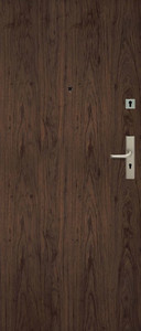 Flat Entrance Door Dominos 80, right, natural walnut