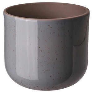 BUSKKAPRIFOL Plant pot, in/outdoor/grey-blue, 15 cm