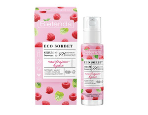 Bielenda Eco Sorbet Raspberry Moisturizing & Soothing Serum Booster 99% Natural Vegan 30ml