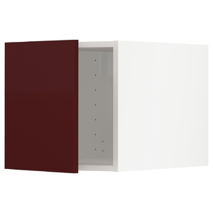 METOD Top cabinet, white Kallarp/high-gloss dark red-brown, 40x40 cm