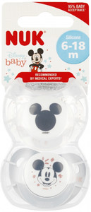 NUK Silicone Soother Pacifier Disney Mickey Mouse 6-18m, grey