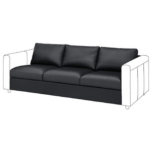 VIMLE 3-seat section, Grann/Bomstad black