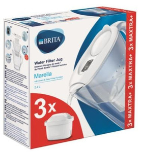 Brita Water Filter Jug 2.4l Marella MXplus white + 3 Filter Cartridges