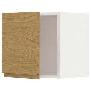 METOD Wall cabinet, white/Voxtorp oak effect, 40x40 cm