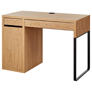MICKE Desk, oak effect, 105x50 cm