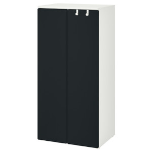 SMÅSTAD / PLATSA Wardrobe, white, blackboard surface, 60x40x123 cm
