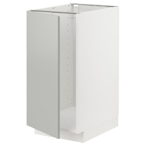 METOD Base cab f sink/waste sorting, white/Havstorp light grey, 40x60 cm