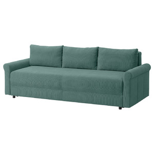DÅNHULT 3-seat sofa-bed, Kelinge grey-turquoise