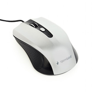 Gembird Optical Wired Mouse, black/silver