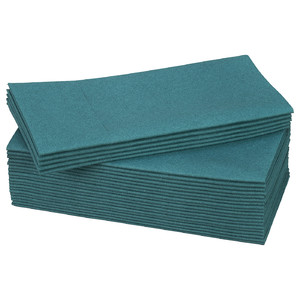 MOTTAGA Paper napkin, blue/green, 38x38 cm