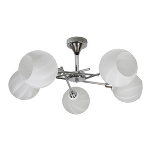 Pendant Lamp Raul 5 x 40W E14, chrome/white