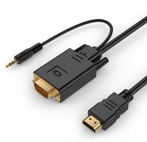 Gembird Adapter HDMI to VGA Mini-jack 3m, black