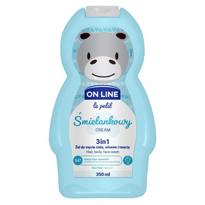 On Line Le Petit 3in1 Hair, Body & Face Wash Cream 350ml