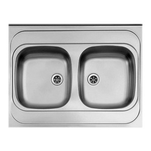 Genesis Sink Primal 20, 2-bowl, 80x60 cm, satin
