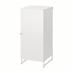 JOSTEIN Shelving unit with door, in/outdoor/white, 41x44x90 cm