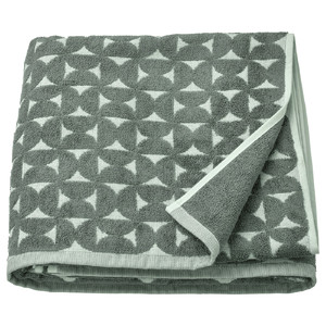 ÄNGSNEJLIKA Bath sheet, grey/green, 100x150 cm