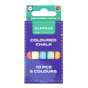 Coloured Chalk 10pcs in 5 Colours