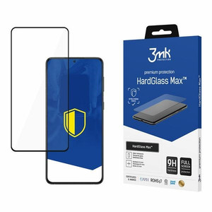 3MK Screen Protector HardGlass Max for Samsung S22 S901, black