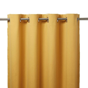Curtain GoodHome Taowa 140x260cm, mustard yellow