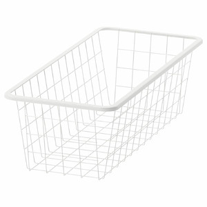 JONAXEL Wire basket, white, 25x51x15 cm