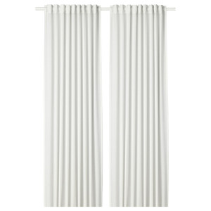 HILJA Curtains, 1 pair, white, 145x300 cm