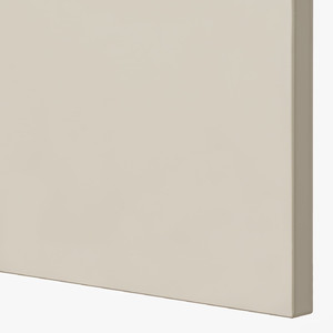 METOD Wall cb f extr hood w shlf/door, white/Havstorp beige, 80x100 cm