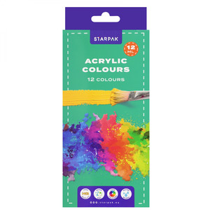 Starpak Acrylic Paints 12 Colours