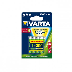 Varta Rechargeable Batteries R3 AAA 1000mAh, 4 pack